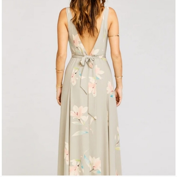Show Me Your Mumu, Jenn Maxi Dress in Lily Showers,Grey Size X-Small - Picture 10 of 11